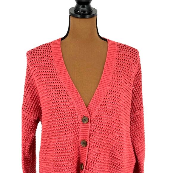 Madewell Hartley Button Front Cardigan Sweater in Red – Size Small - Picture 2 of 7